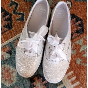 Keds + Kate Spade Women's Sequined Glitter Sneakers - silver